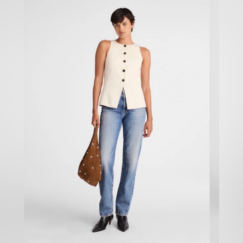 Madewell The Petite Longline Straight Jean in Atlin Wash